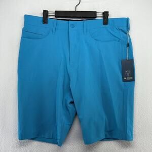G Mac Apparel Shorts Men's 34 Blue Chino Khaki Kartel Performance Golf Tech NEW